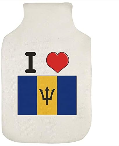 Azeeda 'eu amo a capa de garrafa de água quente de Barbados