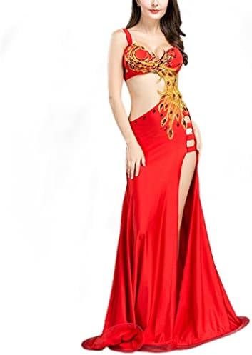 Gfdfd feminino vestido de sutiã trajes de dança de barriga de barriga de dança