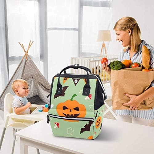 Halloween Holiday Pumpkin Ghost Bat Baby Nappy Bags Backpack Bolsa de troca de fraldas