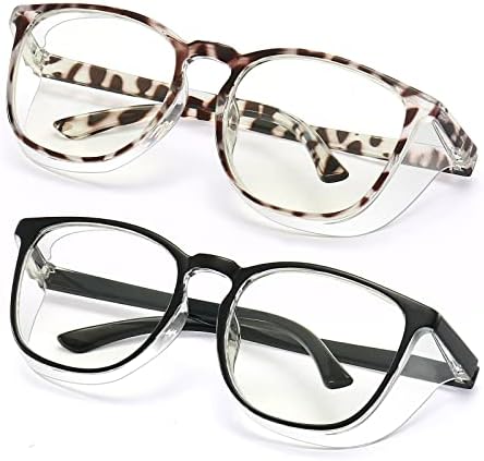 Outray 2 pares anti nevoeiro óculos de proteção de óculos de proteção bloqueando óculos de bloqueio azul para homens mulheres