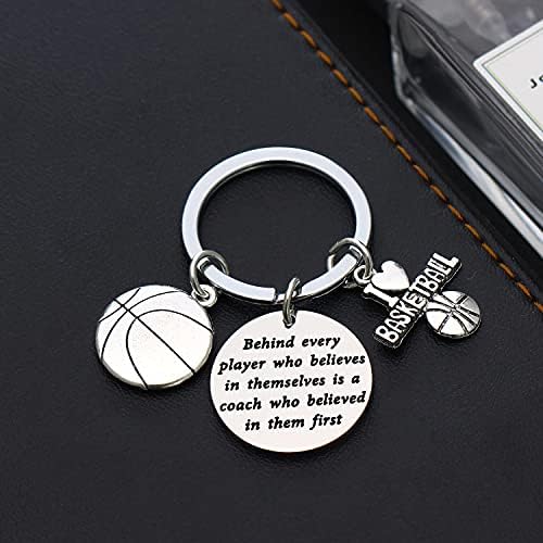 Presente para o treinador de basquete de treinador Keychain Basketball Trein Gift Chain Chain Gifts for Coach Agradecendo