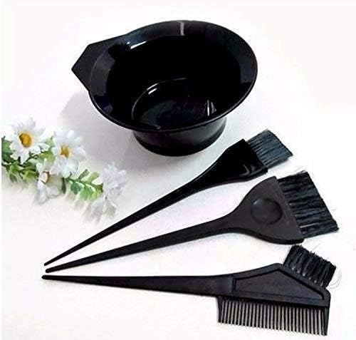 IndiaBigshop 4 PCs Profissional Salon Hair Coloring Tinging Kit 2021 Versão Brush e conjunto de tigela - pincel de corante