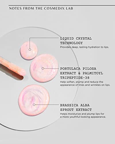 Cosmedix - Lumi Crystal - Plumper labial hidratante, amolece e reduz linhas finas e rugas - um brilho labial de acabamento
