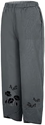 Miashui Ladies aquece calças femininas calças casuais sólidas calças impressas calças de cintura elástica da cintura