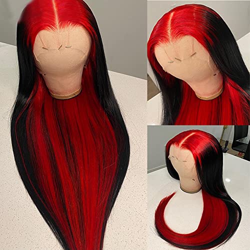 Cabelo Jyz Destaque Red Human Human Lace Front Wigs 150% Densidade 13x4 Perucas de cabelo brasileiras retas para