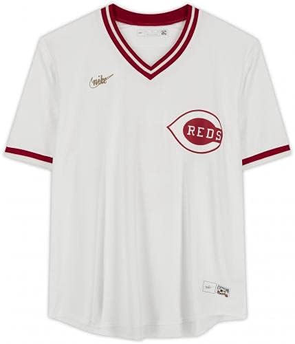 Johnny Bench Cincinnati Reds Autografou White Nike Cooperstown Collection Replica Jersey com inscrição 68 Roy - Jerseys de
