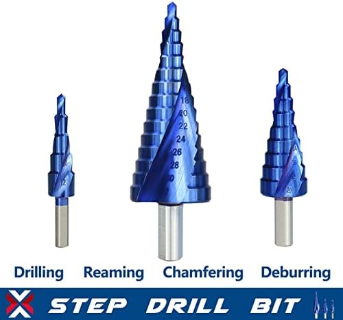 Exercícios de metal 4-32mm Blue Bit Bit Tools Drill Tools de perfuração Metal Wood Hole Etapa Cone Drill 1pcs