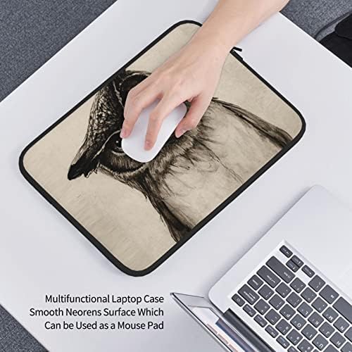 Bolsa de laptop de coruja fofa, tecido impermeável durável, bolsa de laptop de 13/15 de polegada, para negócios, uso