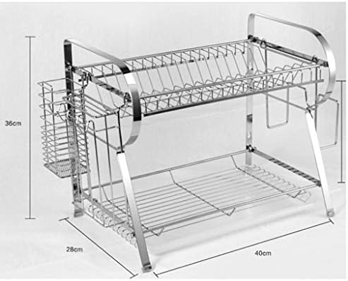 Jahh Aço inoxidável rack - rack de drenagem de camada dupla rack de cozinha racks de mesa de mesa