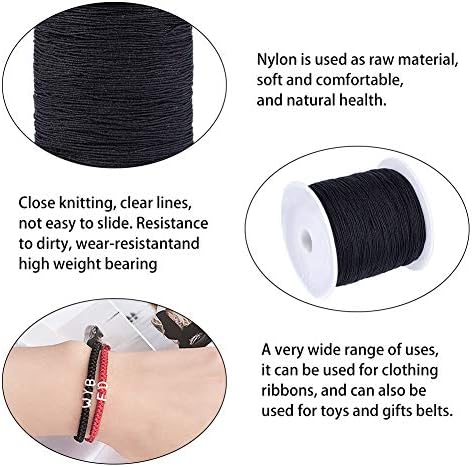 PH Pandahall 900 jardas de 0,5 mm de nylon para pulseiras cordas de miçanagem chinesa cordão de nylon kumihimo corda para pulseira