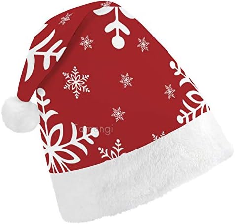 Chapéu de Papai Noel de Natal, Flores Floco de neve de Natal Capéu de férias para adultos, Hats de Natal de Comfort Unisex
