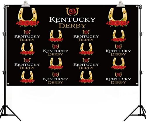 Rainlem Kentucky Derby Booth Cenário Churchill Downs Run para a decoração de fundo da fotografia de Roses Party