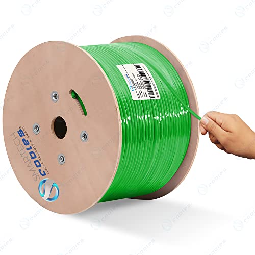 Cabo CAT6A RISER 1000 pés - Certificado sólido de cobre nua CABO CAT6A Ethernet - 750MHz, 23AWG, par de torcida sem campo