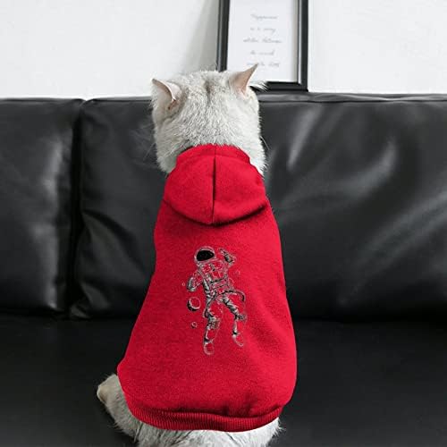 Space Astronaut Dog Hoodie Pullover Sweetshirt Roupos de roupas de capuz Casaco para cães e gatos