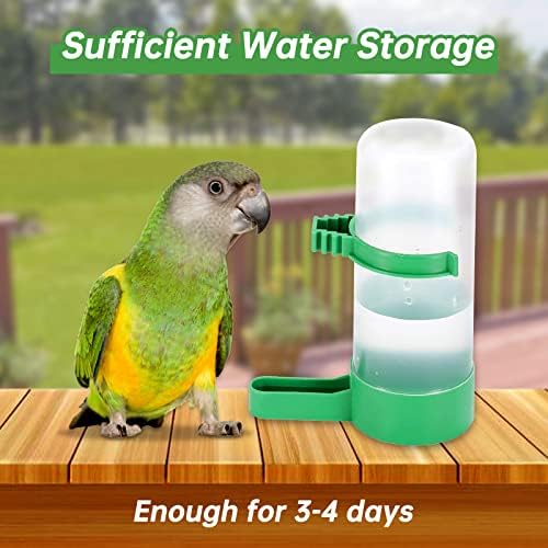 Distribuidor de água de pássaro para Gosear para gaiola, 4pcs Bird Water Bowl 140ml Automático sem confusão alimentador