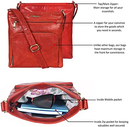 Estalon Real Leather Crossbody Bags for Women - bolsas de bolsas de ombro feminino Bolsas de Natal para bolsa macia Presente de