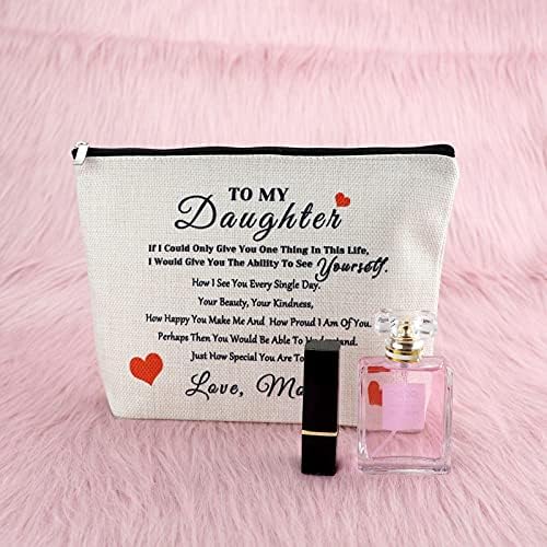 Presentes inspiradores para filha de Mom Makeup Bags Presentes de aniversário para mulheres Bolsa de cosméticos Bolsa Cosmética Presentes