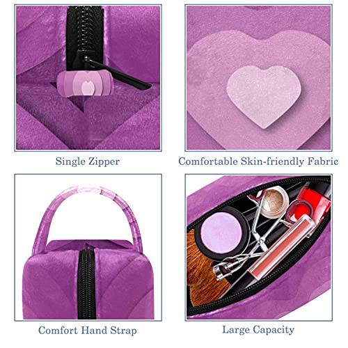 Bolsa de maquiagem Bolsa cosmética Bolsa organizadora de saco de higiene pessoal rosa com zíper e alça