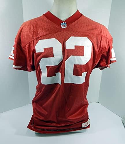 1990 San Francisco 49ers 22 Jogo usou Jersey Red 44 DP34721 - Jerseys de jogo NFL não assinado
