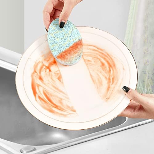 Mármore Alaza com menta geométrica de ouro verde esponjas naturais de cozinha esponja de celulare para pratos para lavar banheiros