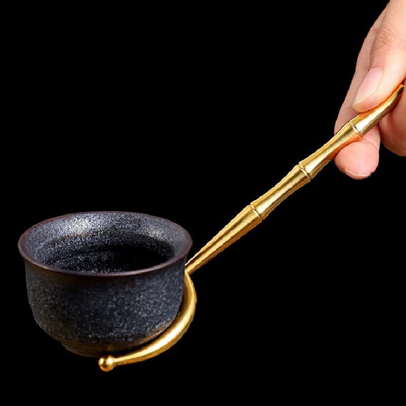 Gretd Brass Seis cavalheiros Kungfu Conjunto de chá Acessórios Cerimônia de chá japonês Ferramentas de chá para lavar chá para lavar