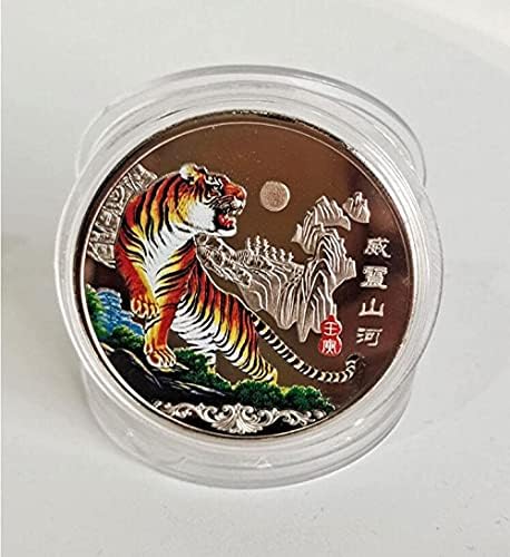 Moeda comemorativa de prata 2022 Medalha de tigre Tigre Zodíaco Tigre Protetive Coin Lucky Moed