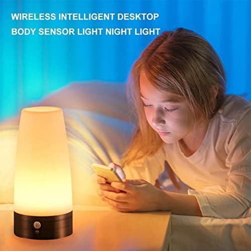 MGJXTWG Sensor de movimento inteligente LED Night Light Home Small Desk de mesa com lâmpada de mesa sem fio operada