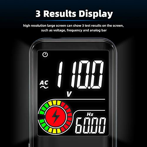 Multímetro digital maxrieny, LCD colorido com modo inteligente, 3 resultados exibem 9999 contagens de capacitância de