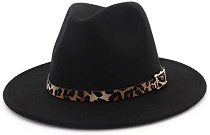 Manhong Buckle Hat Fedora Panamá com chapas de leopardo Banco de beisebol feminino Capinhas de rabo de cavalo chapéus