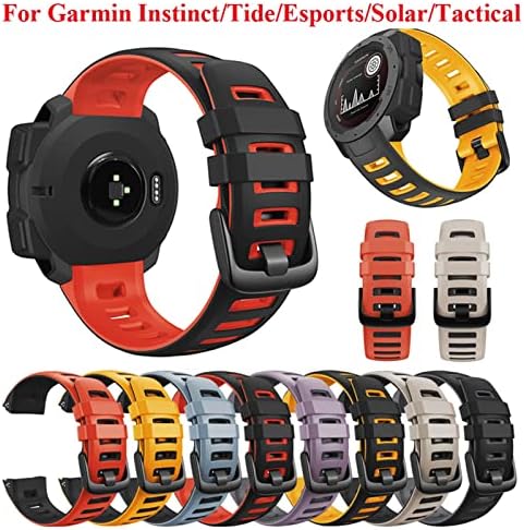 Daikmz silicone watch band strap for garmin instinto relógio de substituição pulseira de pulso para instinto maré/esports/solar/pulseira