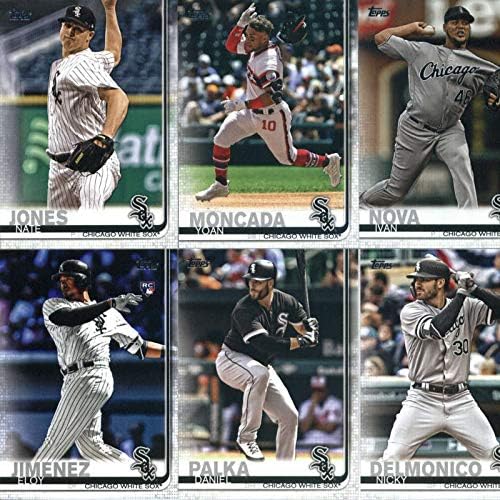 2019 Topps Series 2 Baseball Chicago White Sox Conjunto de 10 cartas: Yoan Moncada, Ivan Nova, Nate Jones, Campo de taxa
