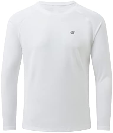 Camisas de manga longa masculinas UPF 50+ UV Sun Protection camisa para caminhada Running Swim Workout Rash Guard Tee