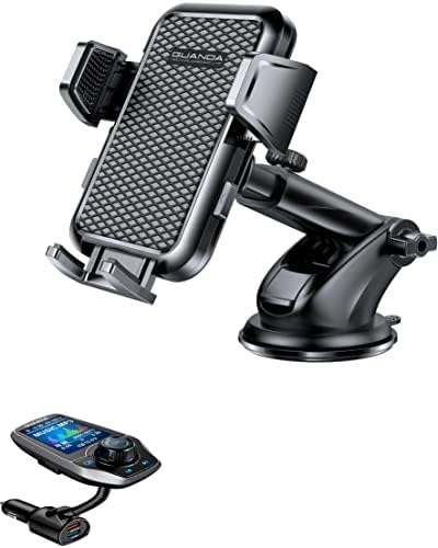 Montagem do telefone para carro, suporte para telefone com forte copo de sucção do painel de pára -brisa 360 graus de rotação compatível com iPhone, Samsung & LG etc.
