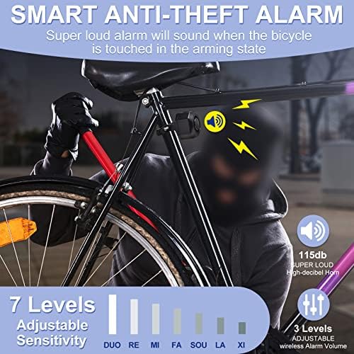 Alarmes de bicicleta Alarme de veículo elétrico alarme sem fio Vibração Sistema de alarme com sensor de movimento Alarme de antitheft