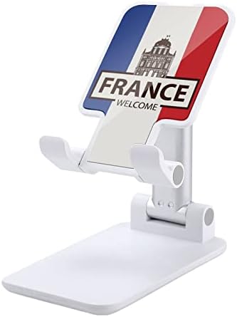 França Bandeira de boas -vindas Stand dobrável do telefone celular Stand Ajuste do ângulo de altura do comprimido de mesa