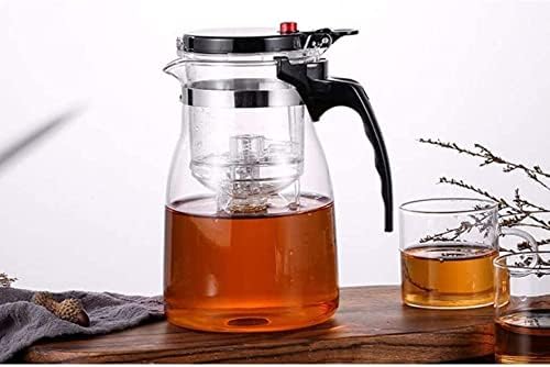 HAVEFUN Kettle Bels Kettle Cast Ferle Tule de 950 ml de vidro com infusor, espessado resistente ao calor e de alta temperatura, conjunto de chá de chá de vidro acessórios de chá de chá de chá de chá de chá