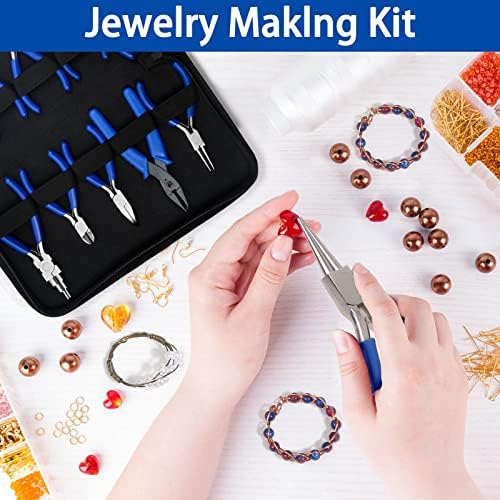 Alicates de jóias, conjunto Shynek de 10 ferramentas profissionais para fabricar jóias Ferramentas artesanais Definir