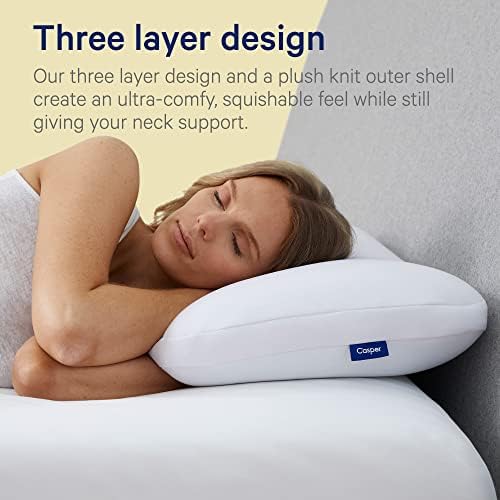 Casper Sleep, travesseiro híbrido padrão, dois pacote, contagem branca de 2