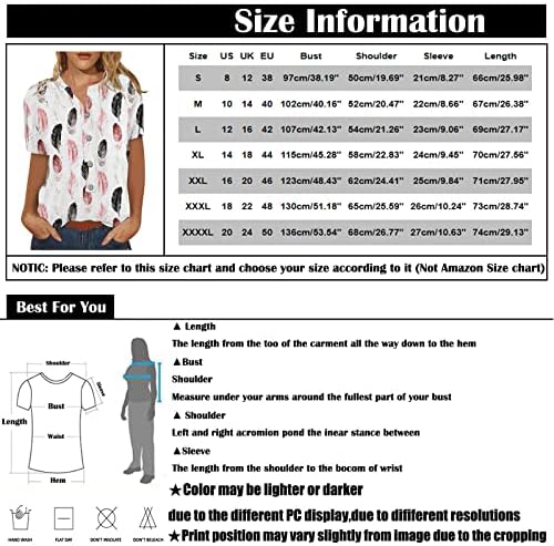 Camisas de trabalho nokmopo para mulheres casuais linho de algodão impressa camisa de manga curta Tops de verão femininos