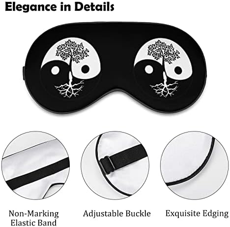 Árvore da vida yin yang engraçado máscara de olho máscara macia cobertura olho de olhos com tira de cinta ajustável para homens