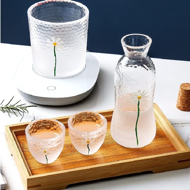 Dispensador de vinho yxbdn jarro quente de cerâmica duas xícaras em um conjunto de jarros de licor de uma panela