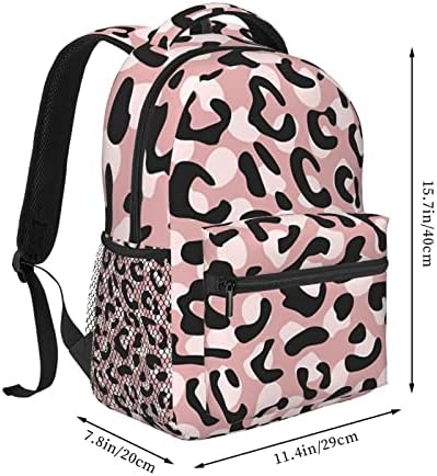 Laptop Laptop de LEOPARD Backpack Women Bookbag Backpack School Lightweight para meninas Backpack da faculdade Ajusta
