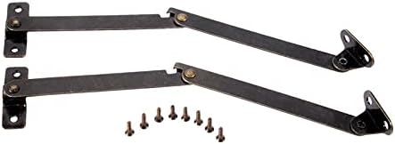 Gretd 2 conjuntos suportes de tampa dobradiças permanecem bronze antigo 108 * 11mm de decoração de ferro da caixa de dobradiças de mobiliário de mobília do armário