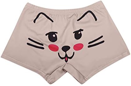 Shorts neoprene mulheres calcinha breve algodão fofo gato de gato estampado roupas íntimas moda feminina calça alta