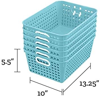Coisas realmente boas - 160016BK cestas de armazenamento de plástico multiuso para sala de aula ou uso doméstico - cestas plásticas