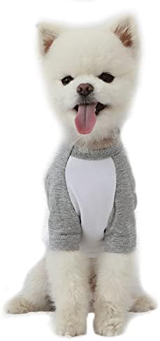 Lucky Petter Dog Cinguejas de algodão para cães pequenos e grandes camisetas raglan