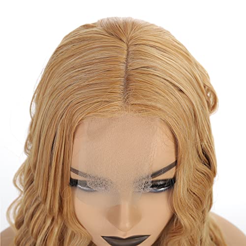 Peruca de onda profunda de 30 polegadas de 30 polegadas, perucas marrons cacheadas para mulheres, peruca sintética Parte do couro
