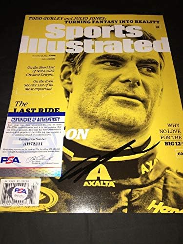 Jeff Gordon assinou a Sports Illustrated Full Magazine The Last Ride PSA/DNA - Revistas autografadas da NASCAR
