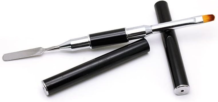 Nizyh de ponta dupla unhas arbates spatula metal tinta desenho de revestimento francês gradiente de caneta de caneta de