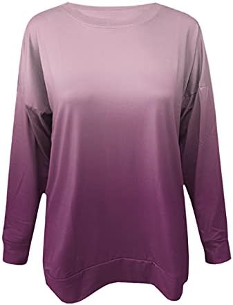 Pullover para mulheres 2022 Blusa de túnica moda pirnt Roupas de trabalho camisetas Flowy Pullovers atléticos Tops Pullover de